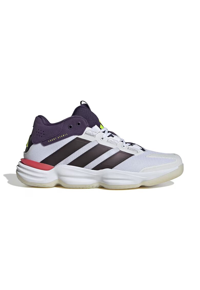 adidas Performance Обувки Court Stabil за спорт на закрито - Бледожълт/Бял/Бледовиолетов