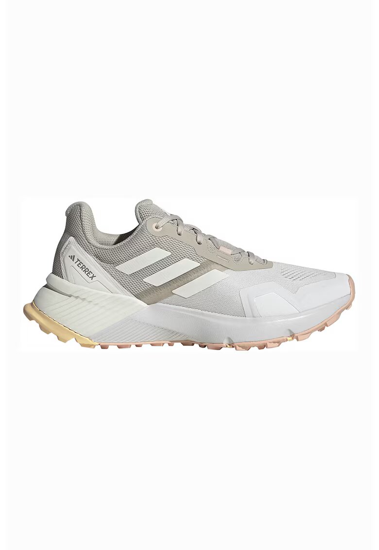 adidas Performance Обувки Soulstride за трейл бягане с лого - Светло кафяво/Мръснобял