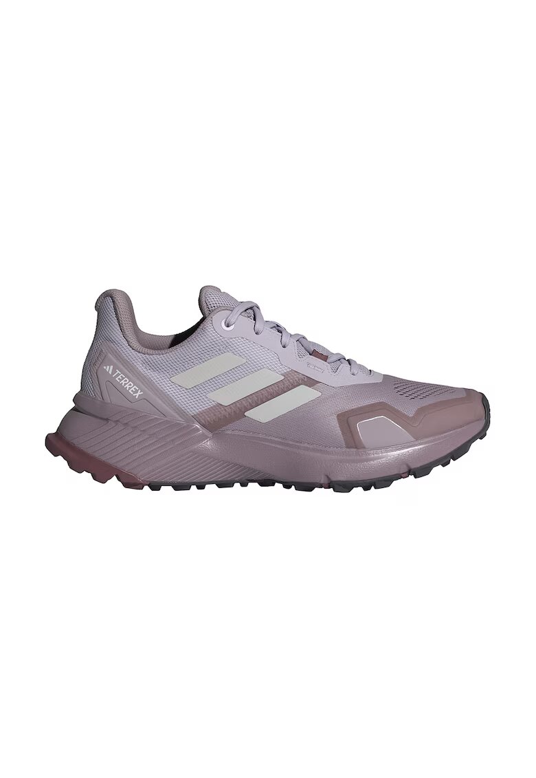 adidas Performance Обувки Soulstride за трейл бягане с лого - Светло сив/Бледовиолетов