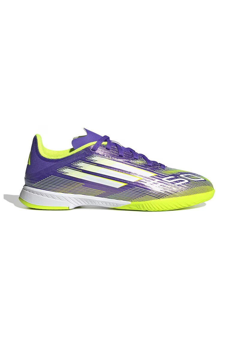 adidas Performance Обувки за футзал F50 League - Виолетов/Електриково Зелено/Бял