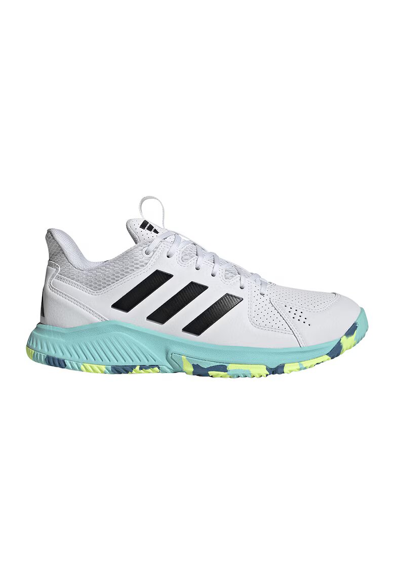 adidas Performance Обувки за спорт на закрито Court Flight - Черен/Тюркоаз/Мръснобял