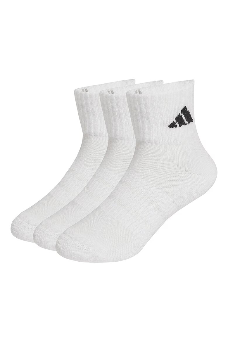 adidas Performance Омекотени къси чорапи 3 чифта Бял/Черен