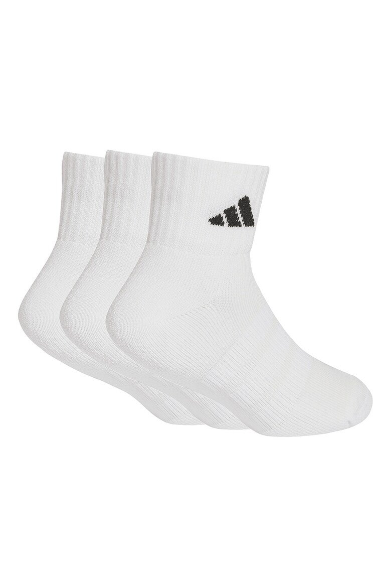 adidas Performance Омекотени къси чорапи 3 чифта Бял/Черен