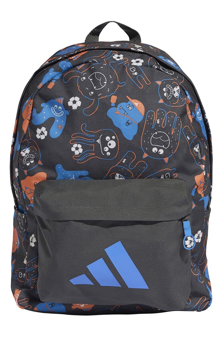 adidas Performance Раница с преден джоб и принт Оранжев/Сив/Светлосин