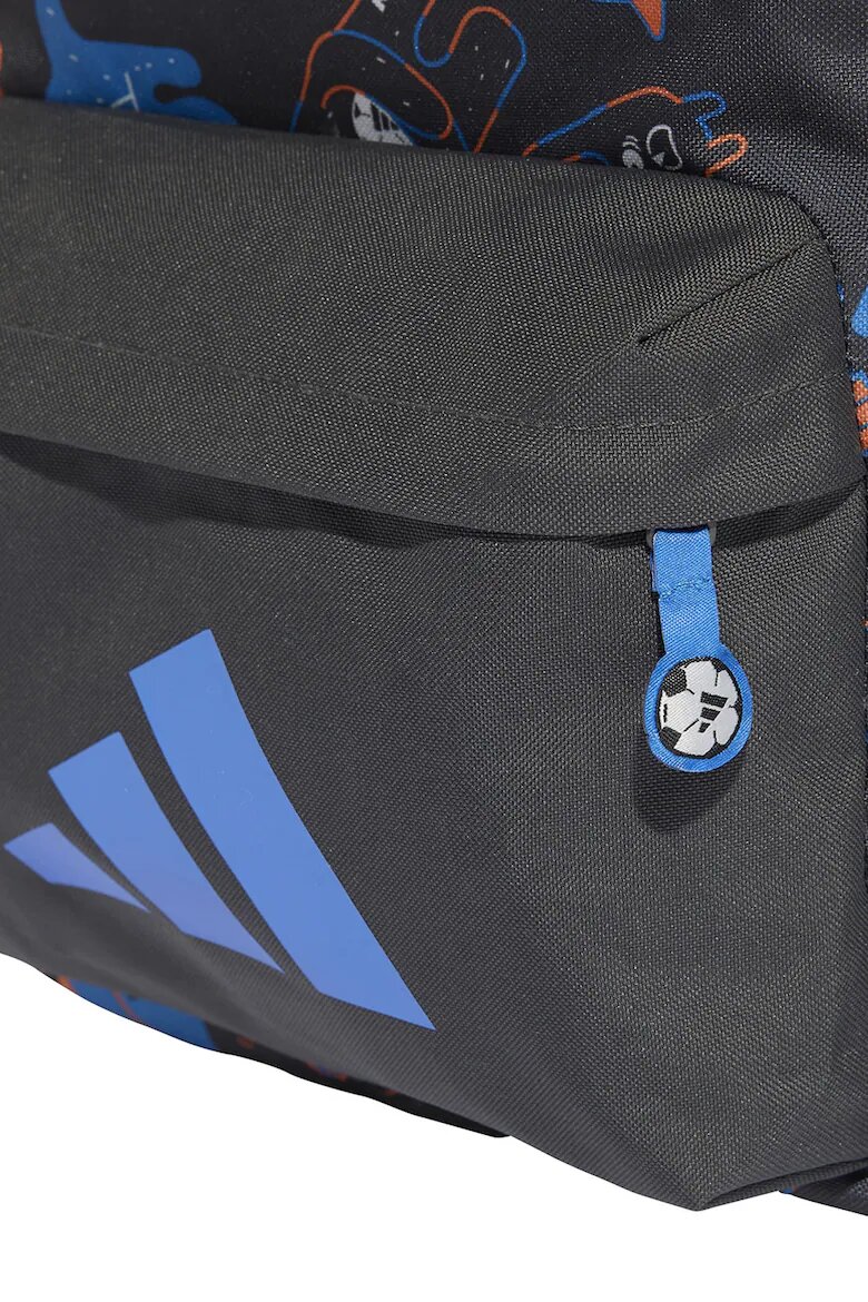 adidas Performance Раница с преден джоб и принт Оранжев/Сив/Светлосин