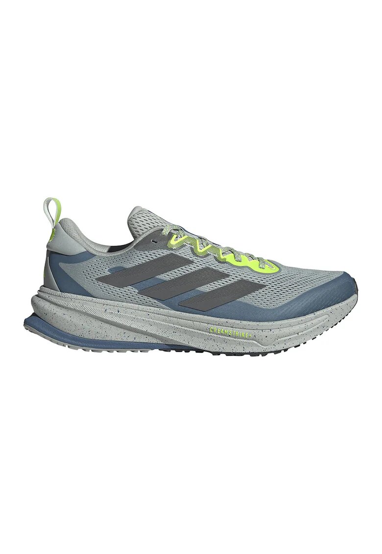 adidas Performance Текстилни обувки за бягане Supernova Rise - Въглен сиво/Каки/Ледено синьо/Лайм зелено