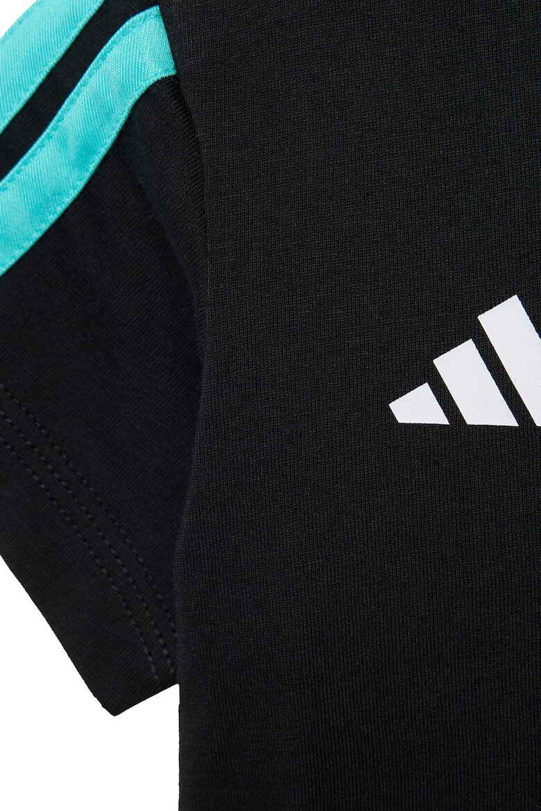 adidas Performance Тениска Mercedes-AMG PETRONAS Formula 1 Team и къс панталон Бял/Черен/Тюркоаз