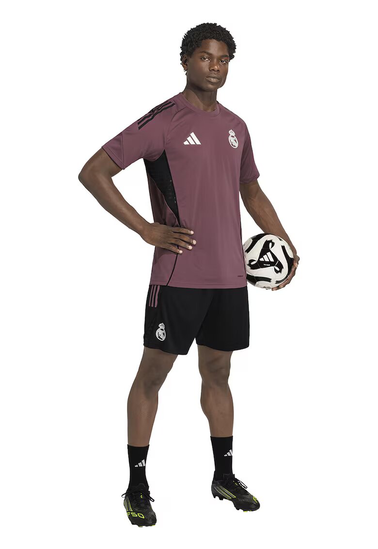 adidas Performance Тениска с лого на Real Madrid - Бледа лила