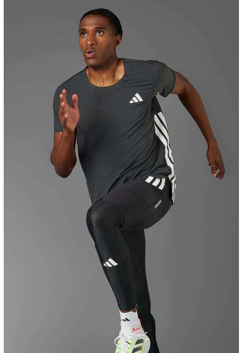 adidas Performance Тениска за бягане Adizero - Бял/Черен