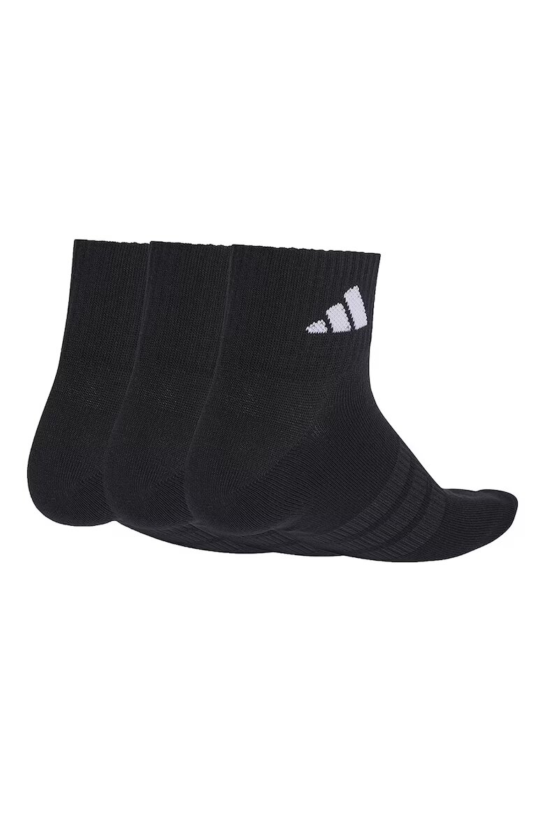 adidas Performance Унисекс чорапи с памук 3 чифта Бял/Черен
