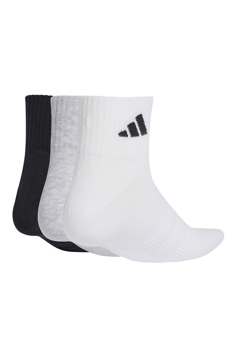 adidas Performance Унисекс чорапи с памук 3 чифта Черен/Бял/Светлосив меланж