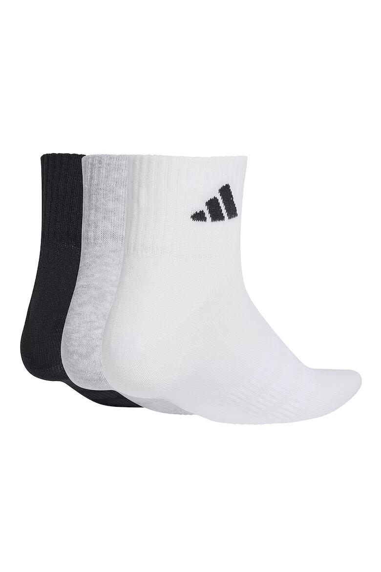 adidas Performance Унисекс чорапи с памук 3 чифта Черен/Бял/Светлосив меланж