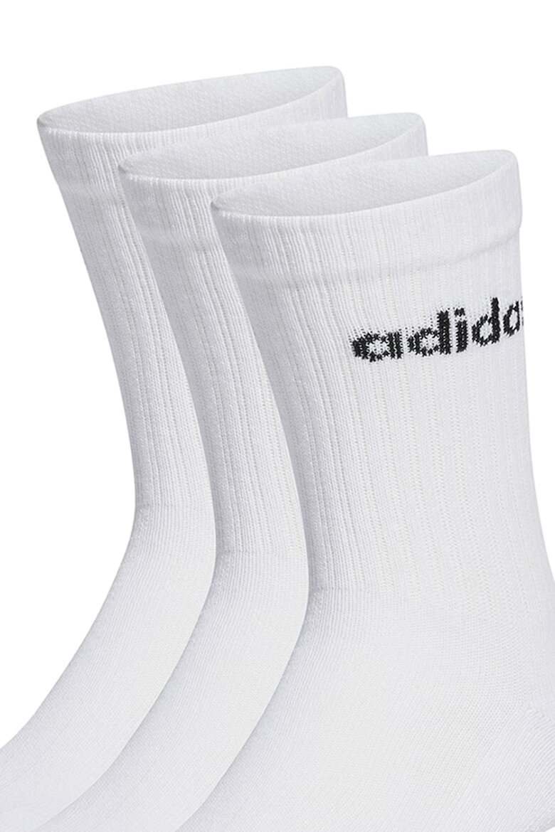 adidas Performance Унисекс дълги чорапи с рипс - 3 чифта Бял