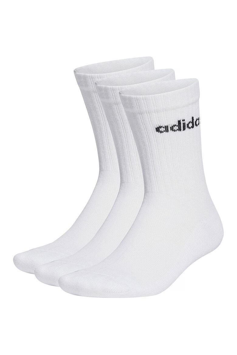 adidas Performance Унисекс дълги чорапи с рипс - 3 чифта Бял