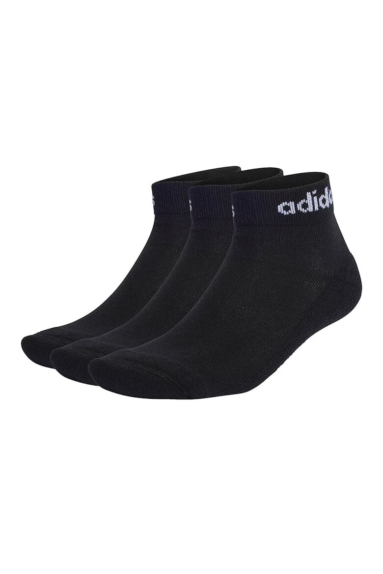 adidas Performance Унисекс къси чорапи - 3 чифта Черен