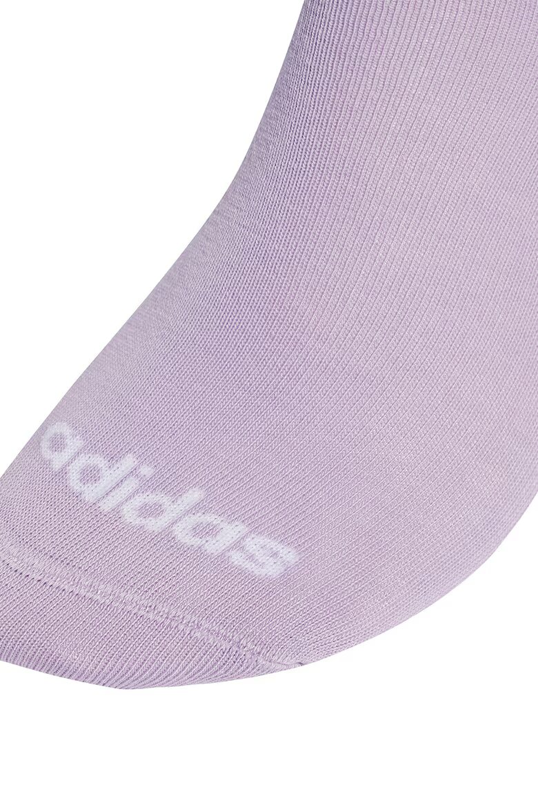 adidas Performance Унисекс къси чорапи с лого - 3 чифта Бледозелен/Лилав/Мръснобял
