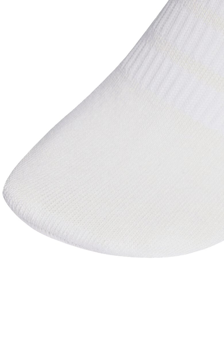 adidas Performance Унисекс къси чорапи с лого - 3 чифта Бял/Зелен/Розова сьомга