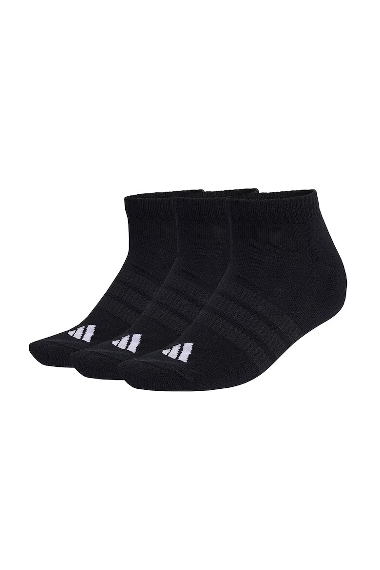 adidas Performance Унисекс омекотени чорапидо глезена Essentials - 3 чифта Черен