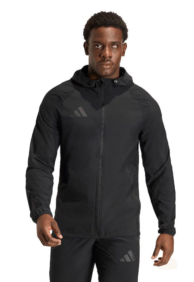 adidas Performance Ветроустойчиво футболно яке Tiro Travel - Черен/Tъмносив