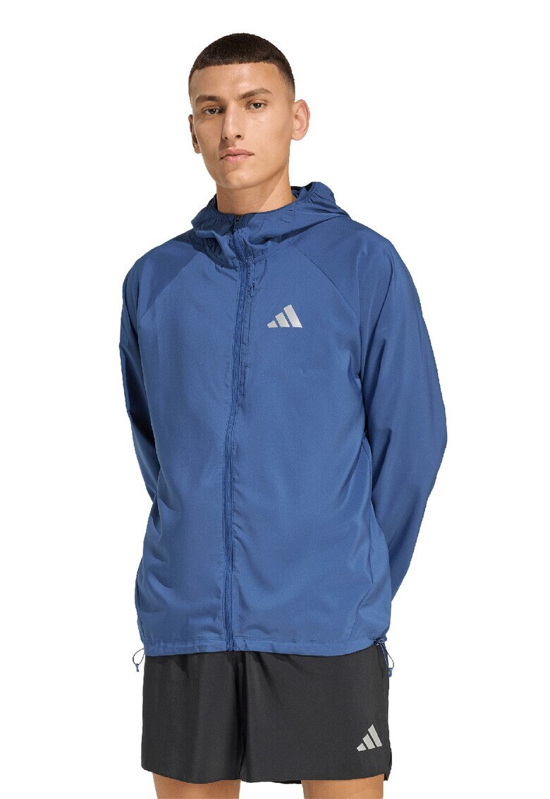 adidas Performance Яке за бягане Adi365 Essentials със светлоотразително лого - Тъмносин
