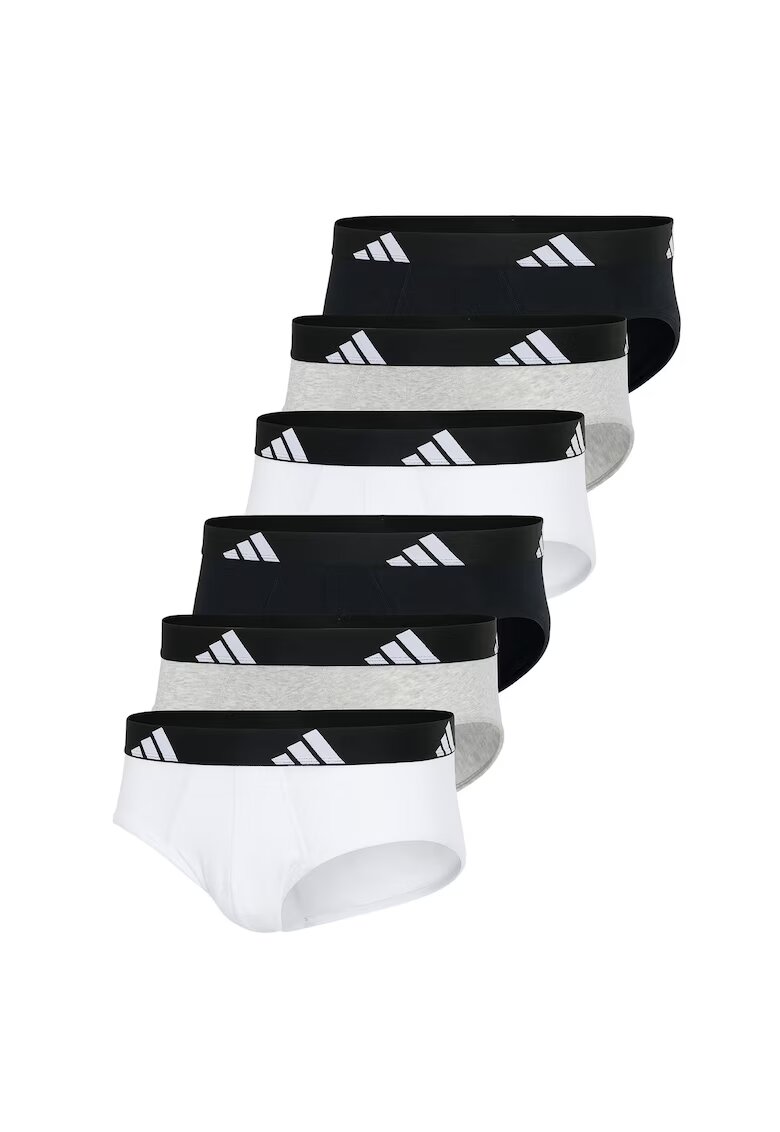 adidas Слипове Active Flex - 6 чифта - Бял/Черен