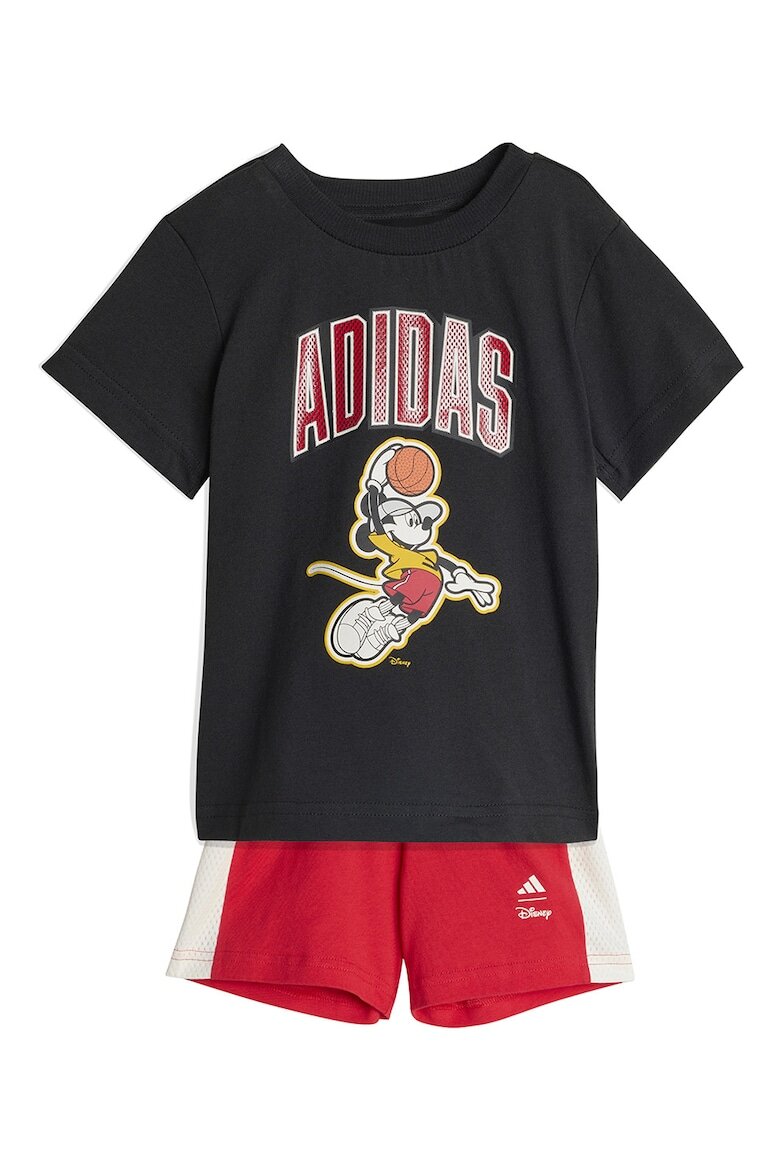 adidas Sportswear adidas Performance Тениска с шарка и шорти - 2 части Червен/Бял/Черен