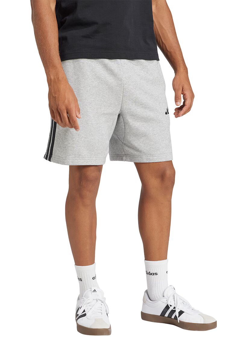 adidas Sportswear Бермуди Essentials с 3 ивици Черен/Светлосив меланж