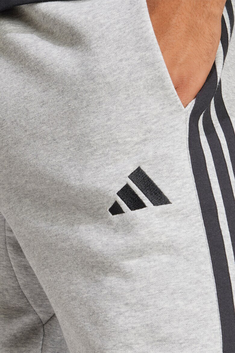 adidas Sportswear Бермуди Essentials с 3 ивици Черен/Светлосив меланж