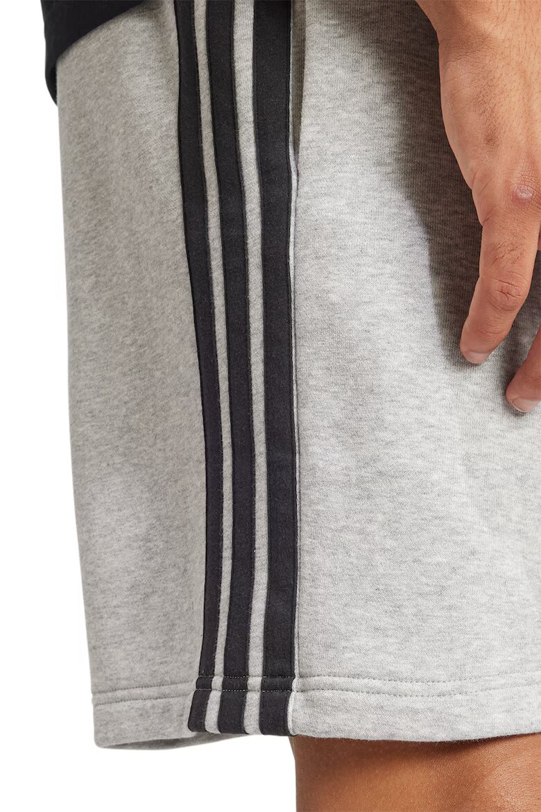 adidas Sportswear Бермуди Essentials с 3 ивици Черен/Светлосив меланж