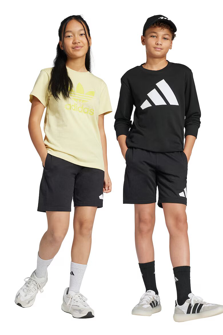 adidas Sportswear Бермуди с лого Бял/Черен