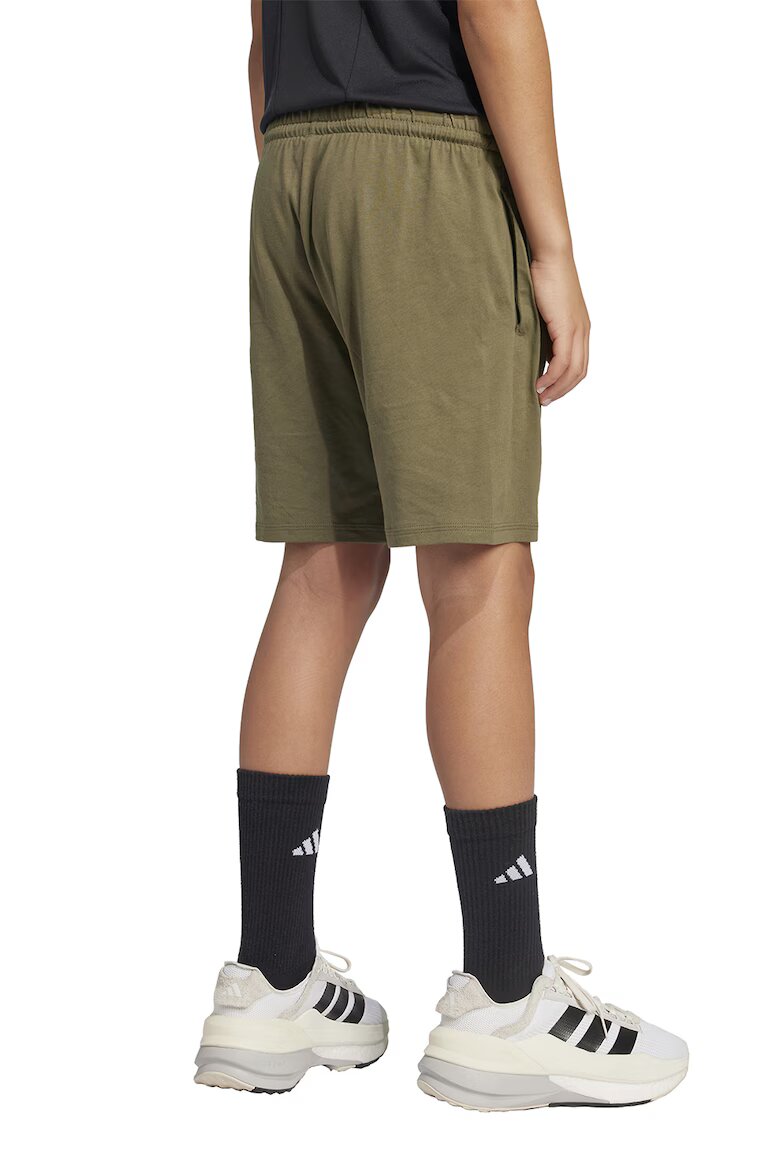 adidas Sportswear Бермуди с лого Черен/Маслинено зелено