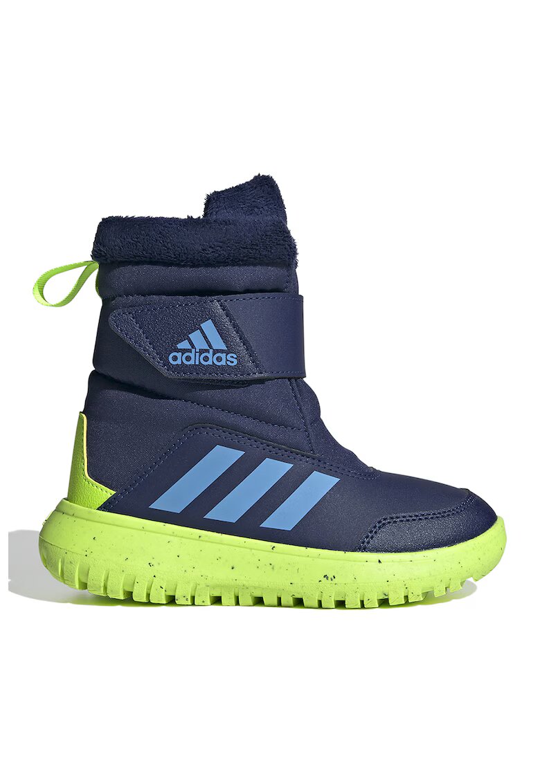 adidas Sportswear Боти Winterplay с велкро - Тъмносин/Лайм зелено