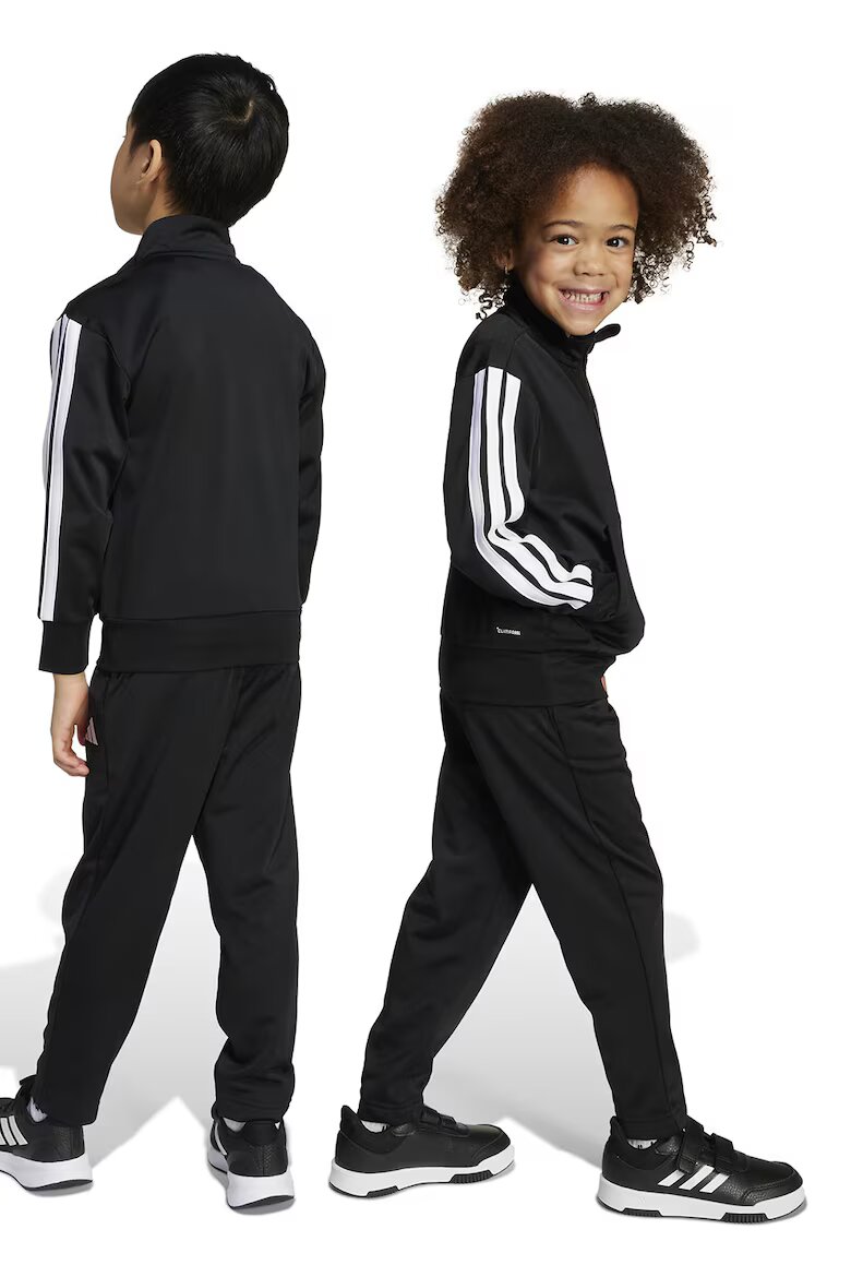 adidas Sportswear Двуцветен спортен екип с цип Бял/Черен
