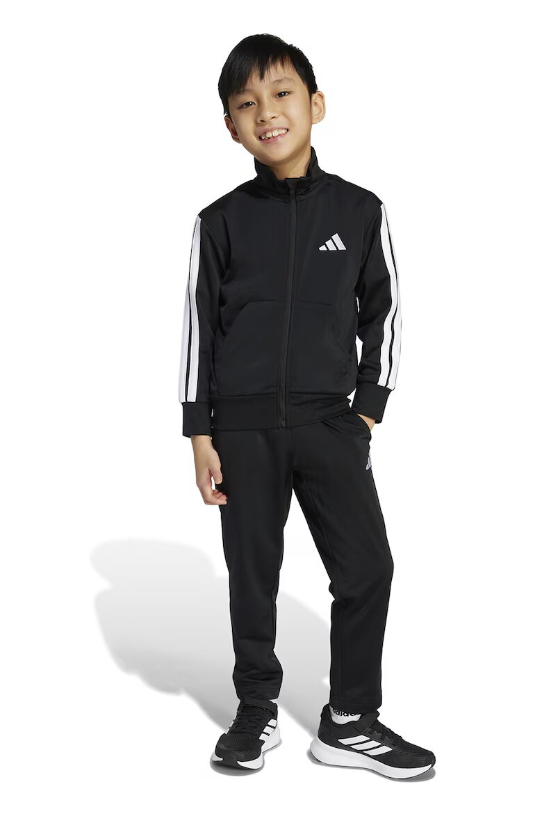 adidas Sportswear Двуцветен спортен екип с цип Бял/Черен