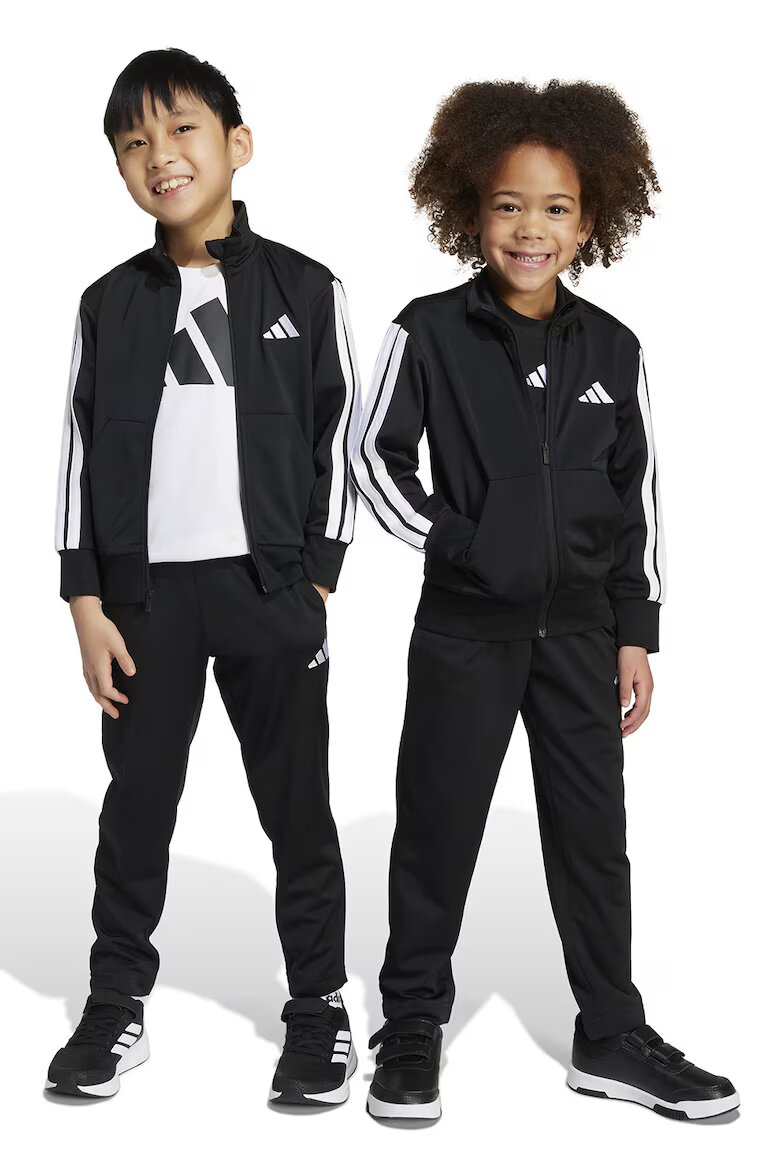 adidas Sportswear Двуцветен спортен екип с цип Бял/Черен
