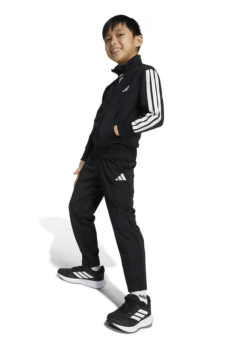 adidas Sportswear Двуцветен спортен екип с цип Бял/Черен