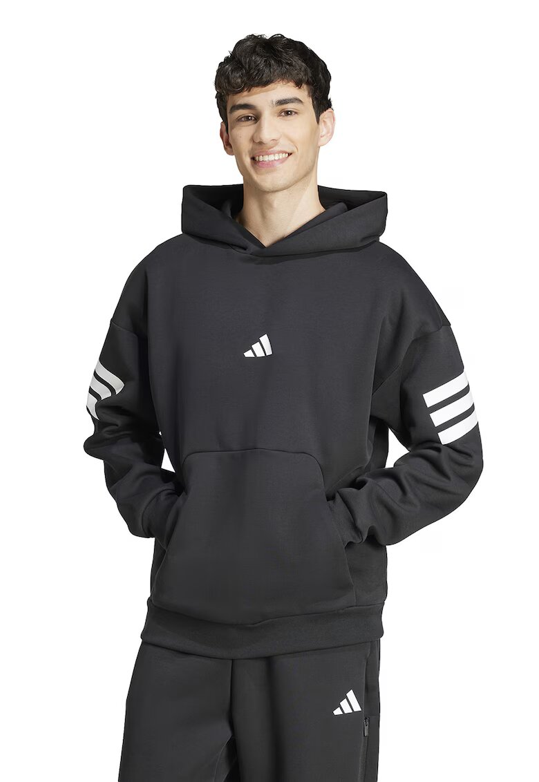 adidas Sportswear Худи Future Icons с ивици - Бял/Черен