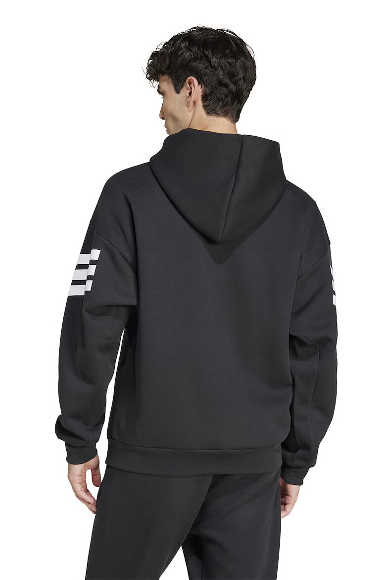 adidas Sportswear Худи Future Icons с паднали ръкави и цип Бял/Черен