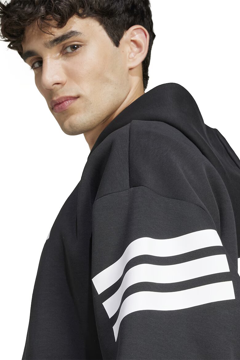 adidas Sportswear Худи Future Icons с паднали ръкави и цип Бял/Черен