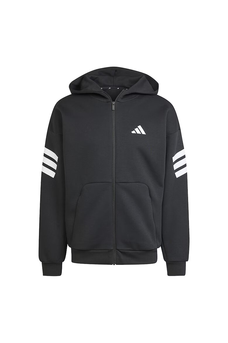 adidas Sportswear Худи Future Icons с паднали ръкави и цип Бял/Черен