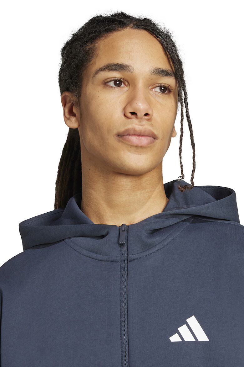 adidas Sportswear Худи Future Icons с паднали ръкави и цип Бял/Тъмносин
