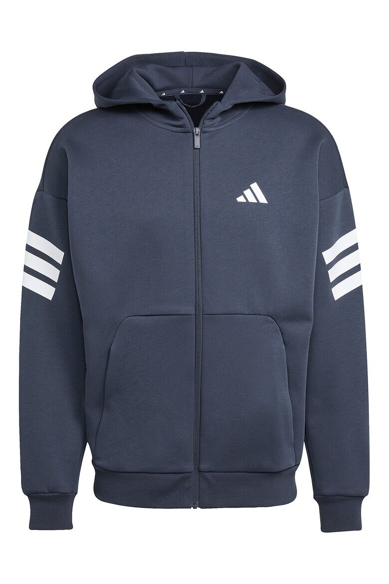 adidas Sportswear Худи Future Icons с паднали ръкави и цип Бял/Тъмносин