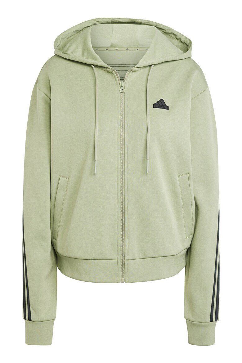 adidas Sportswear Худи Future Icons с цип и лого Черен/Зелени аспержи