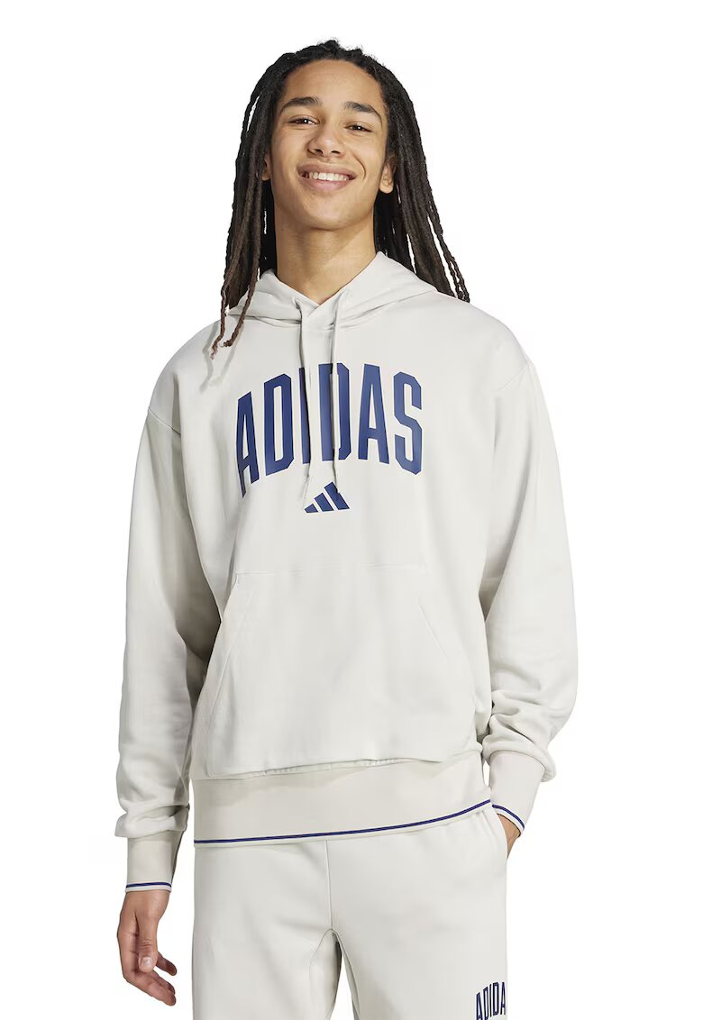adidas Sportswear Худи с джоб кенгуру - Тъмносин/Мръснобял