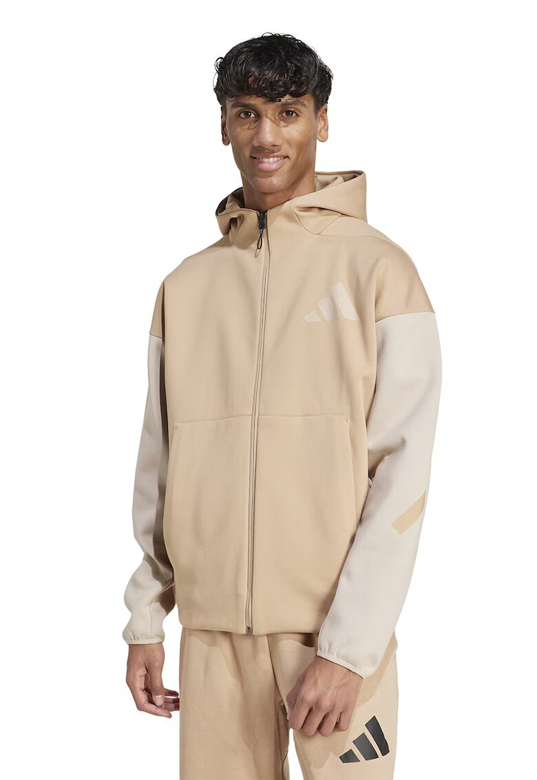 adidas Sportswear Худи с контрастни ръкави и цип - /