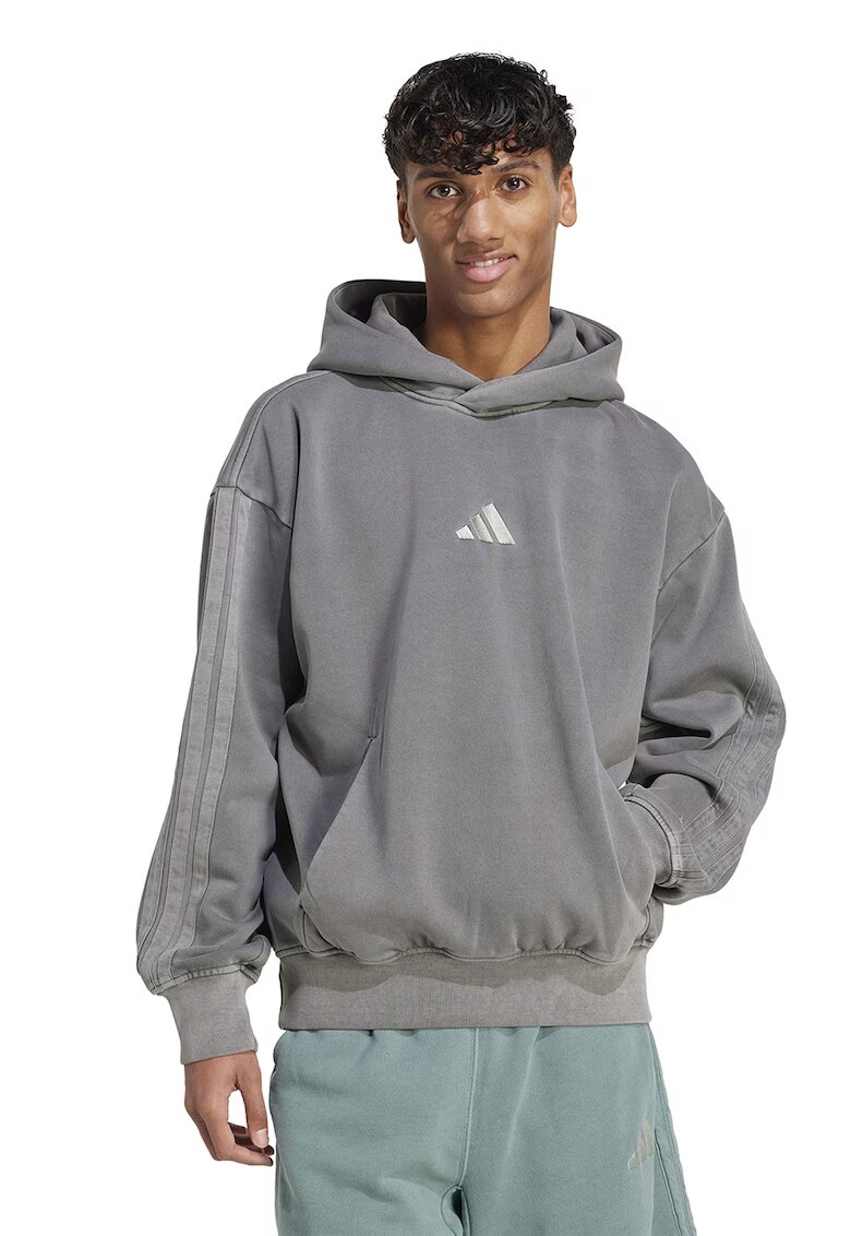 adidas Sportswear Худи с лого - Бял/Tъмносив