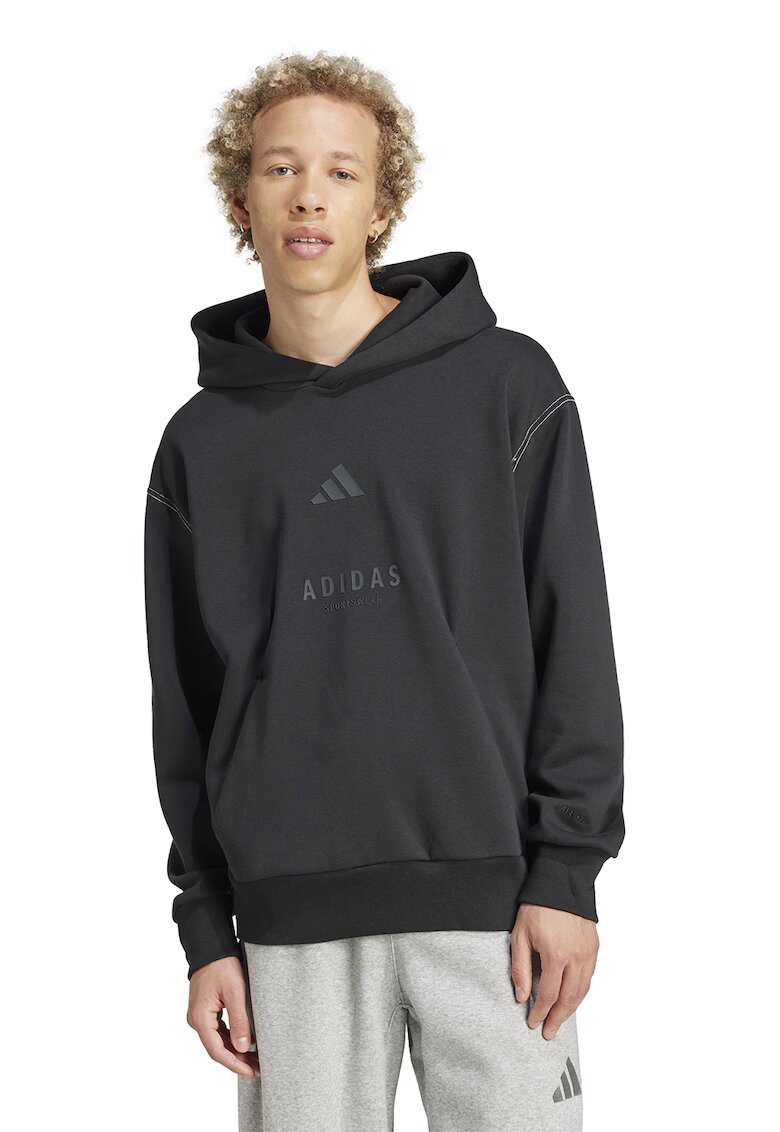 adidas Sportswear Худи с лого и паднали ръкави