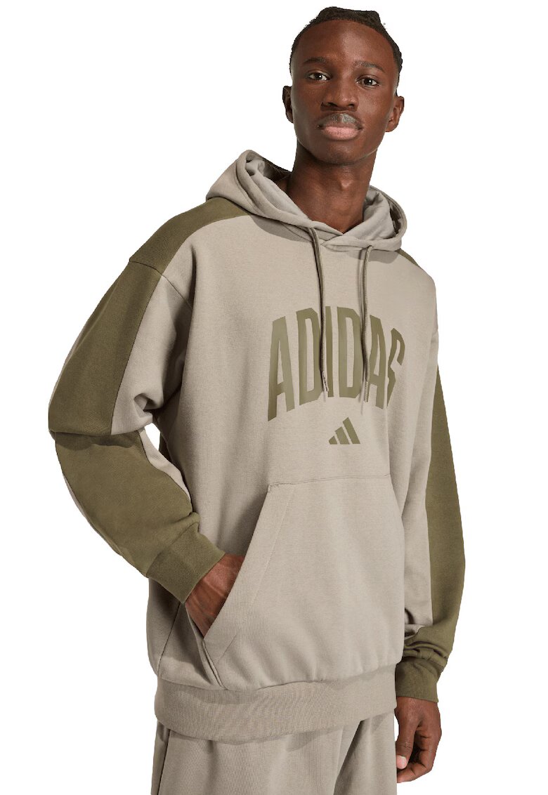 adidas Sportswear Худи с памук и лого - Каки/Маслинено зелено