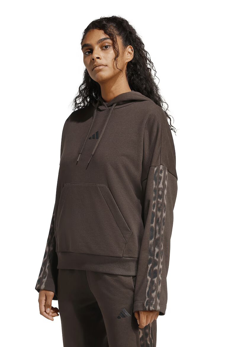 adidas Sportswear Худи с памук с лого Кафяв