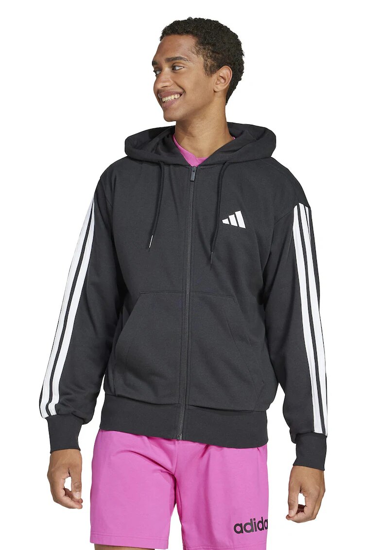 adidas Sportswear Худи с памук с цип - Бял/Черен